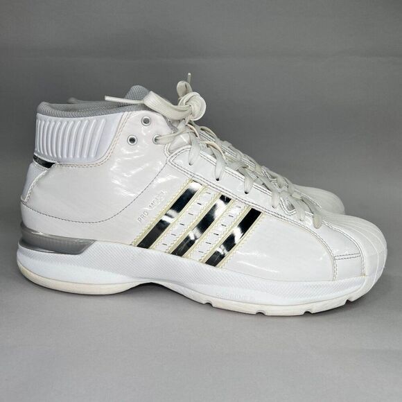 Adidas Pro Model Shoes Men's Size 10 White Mid Retro Basketball Sneakers - Picture 1 of 12